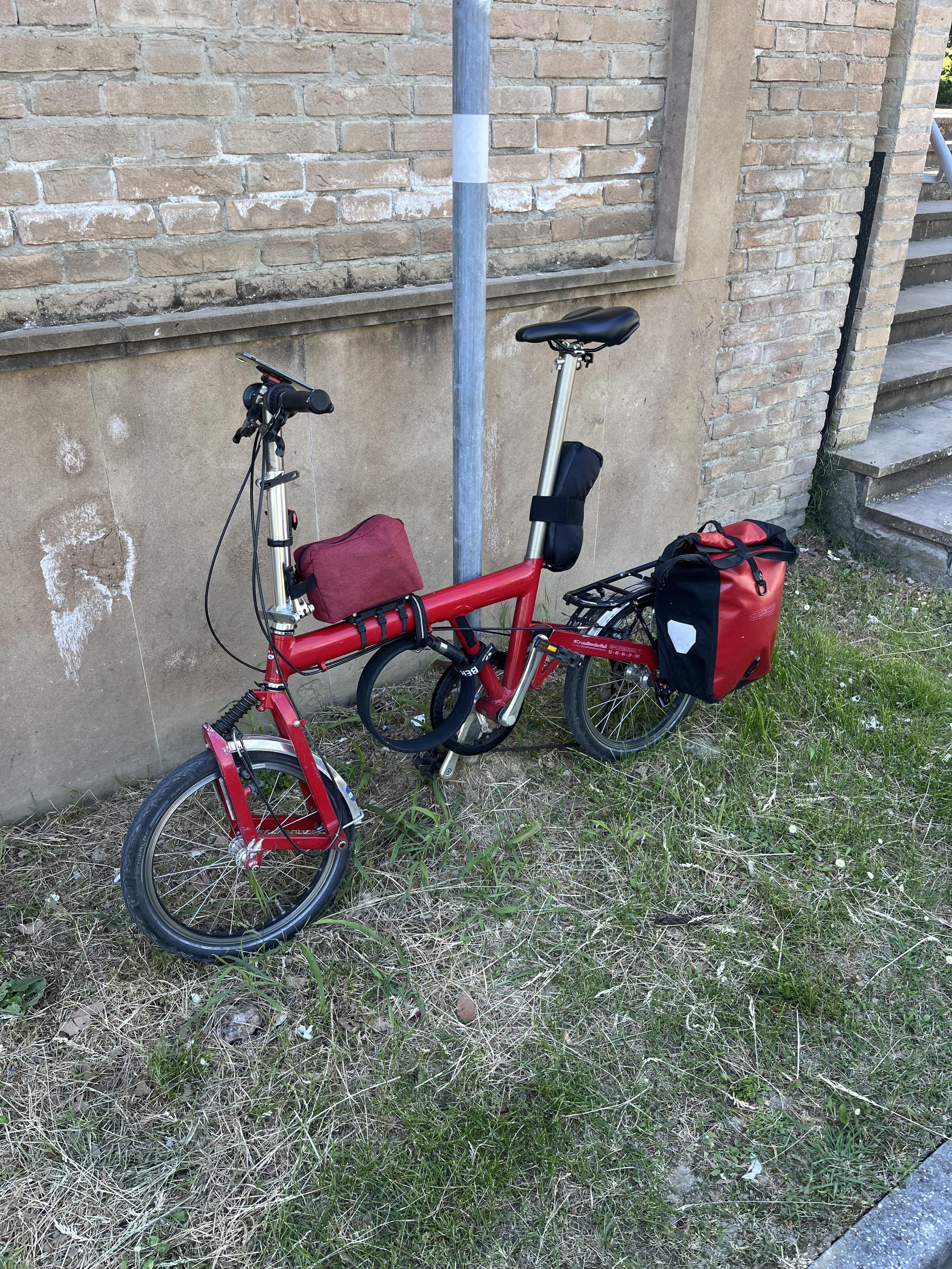 Birdy bike on grass