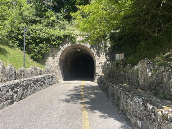 A tunnel now a cycle path. 