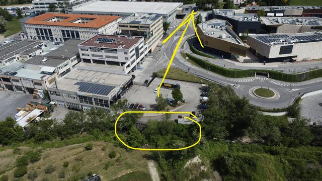 Drone pic of border Italy - San Marino 