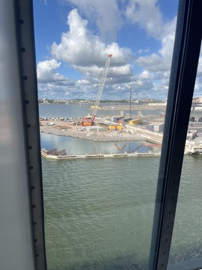 View out of ferry window 